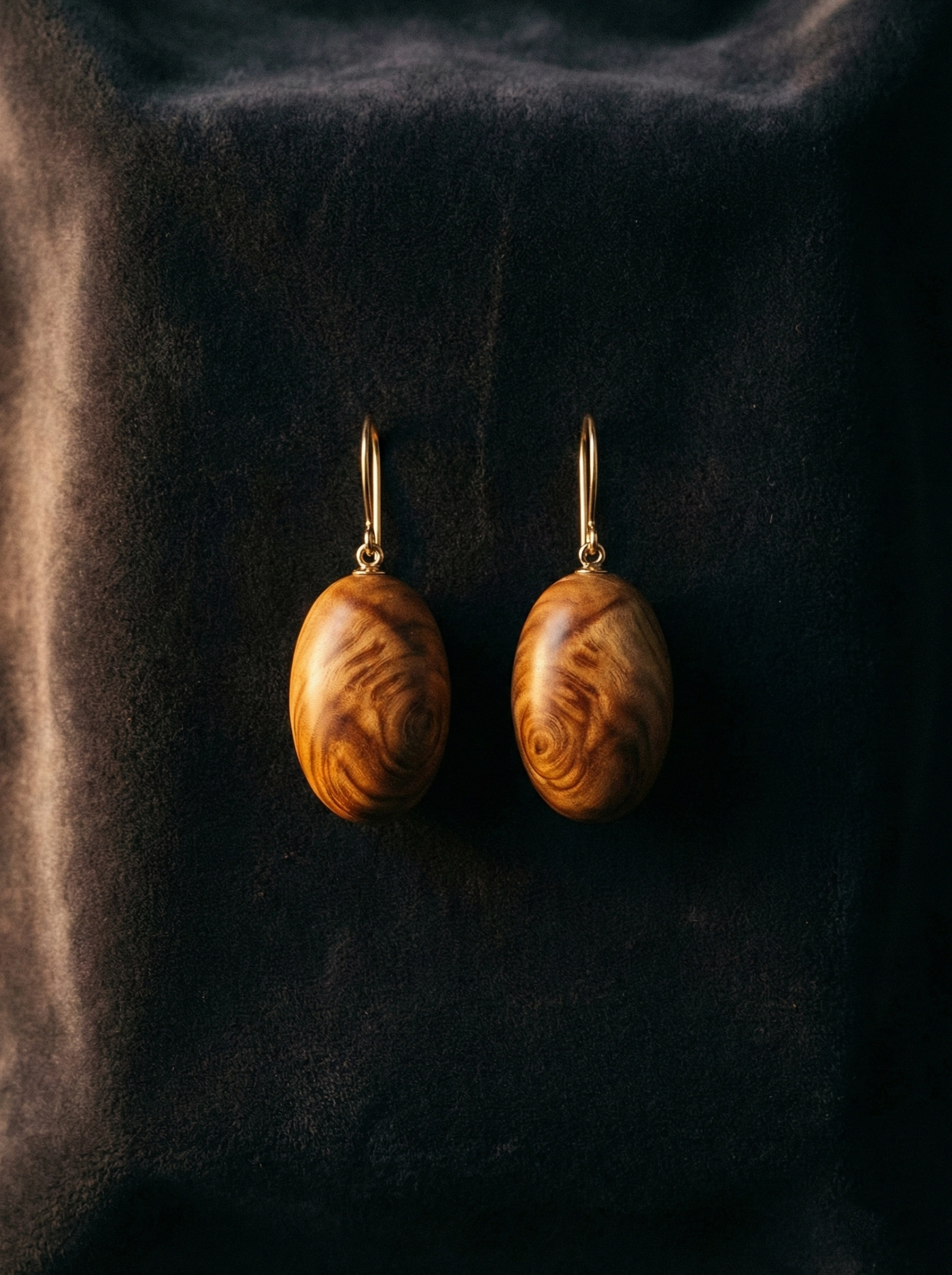 Sculptural burl drop earrings